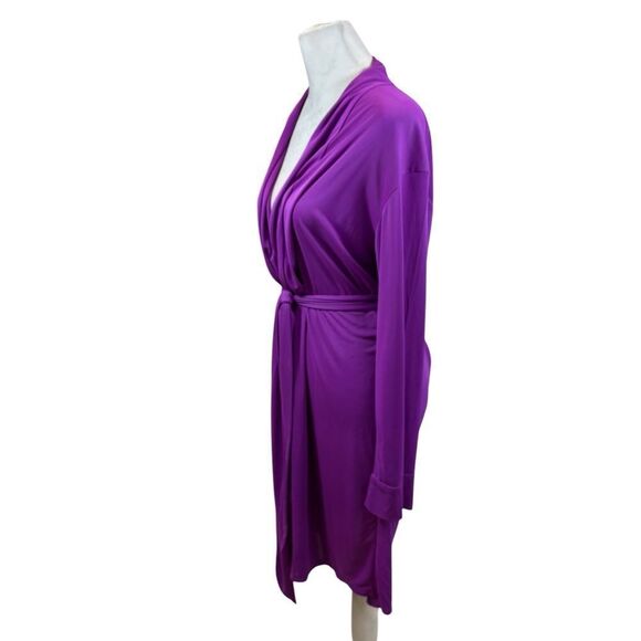 Ladies Natori Aphrodite Wrap Robe Purple Size Medium - Picture 2 of 9